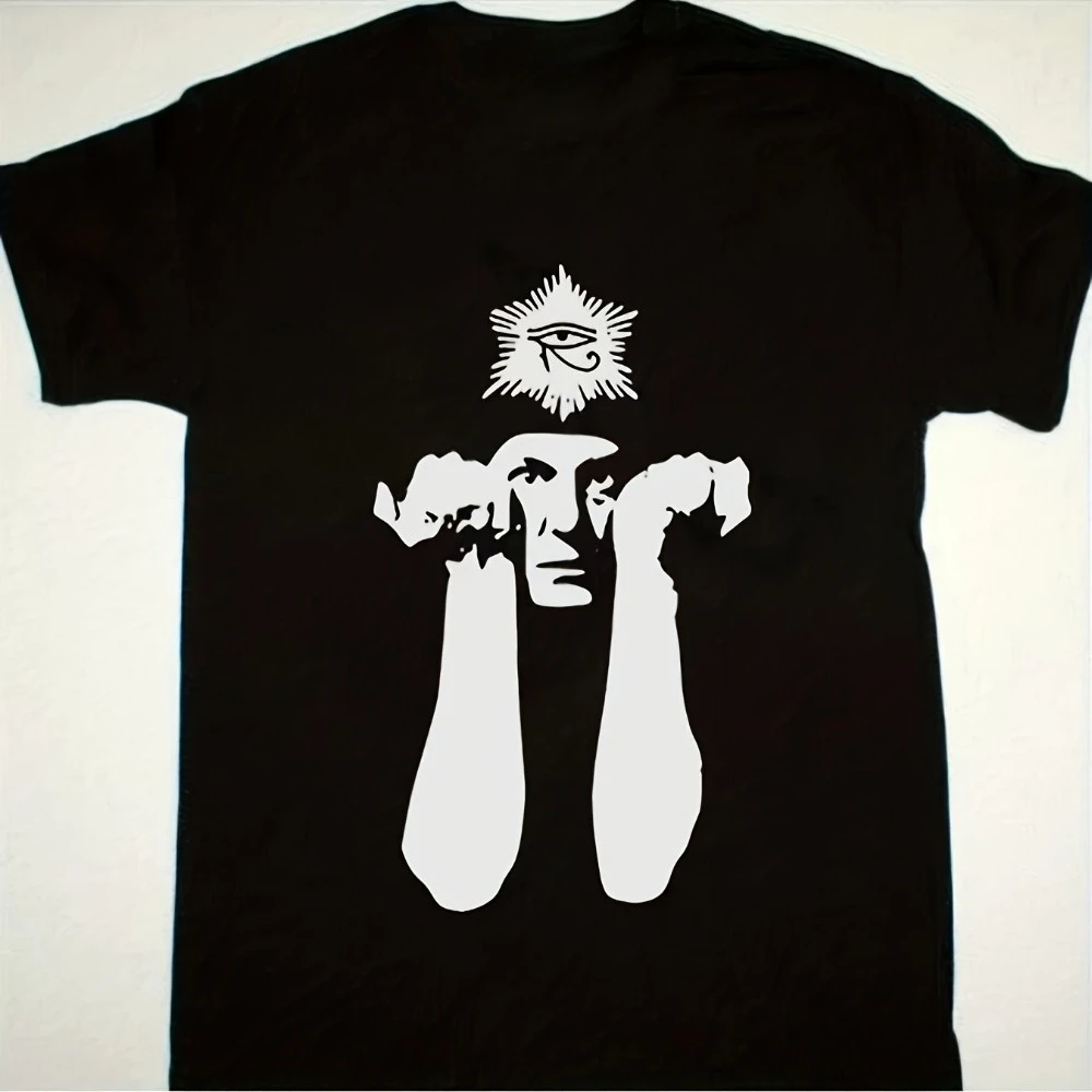 Aleister Crowley T-shirt Graphic TShirts Unisex Cotton Vintage Round Neck Streetwear Tees Short Sleeve Harajuku Breathable