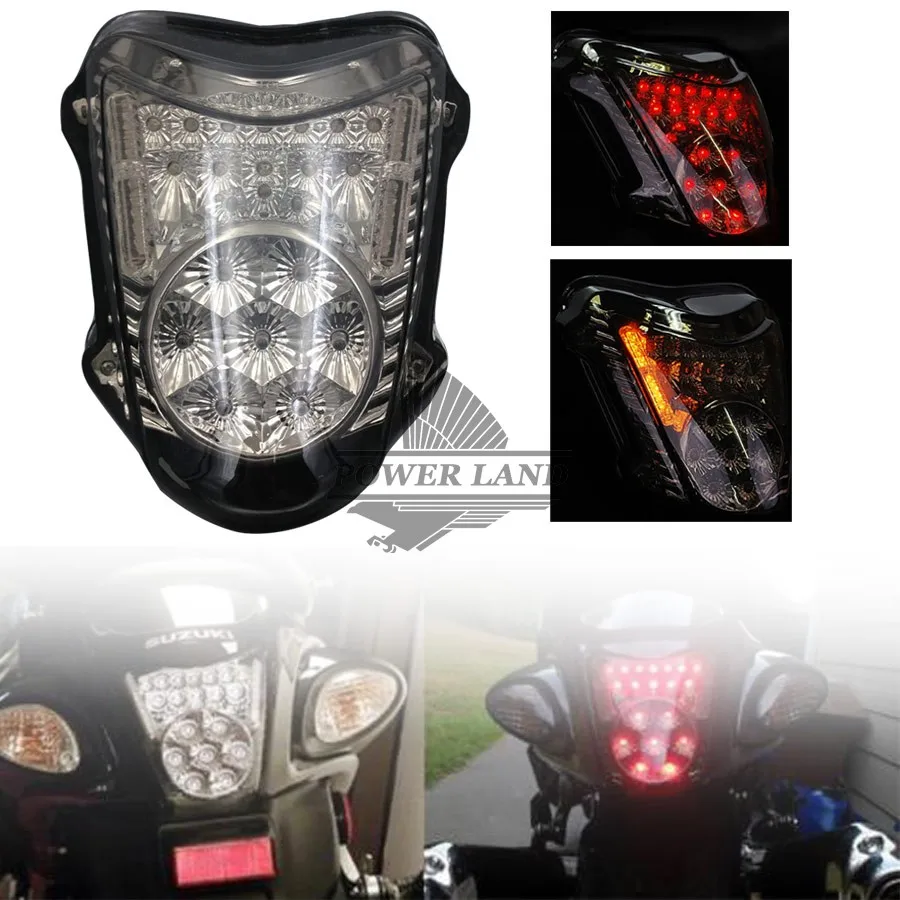 Plastic Indicators Smoke Lens Cover LED Tail Light Turn Signals lamp Fits for SUZUKI HAYABUSA GSXR1300 08-16 Accessory