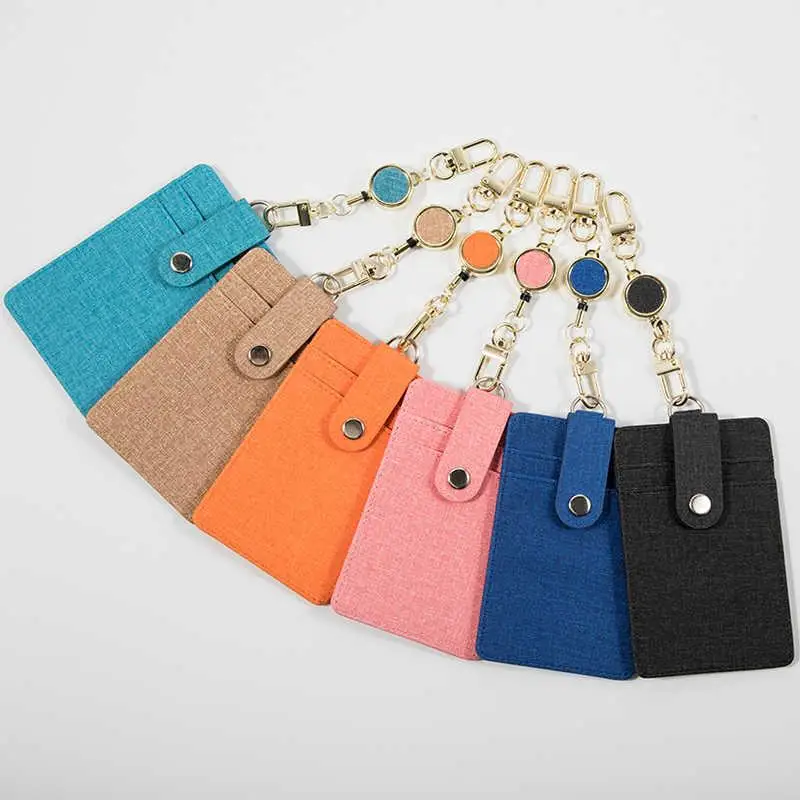 ID Lanyard Key Ring Clip Name Tag Card Pull Chain Reel Badge Holder Breastplate Buckle Classic Belt Reel Extendable Retractable