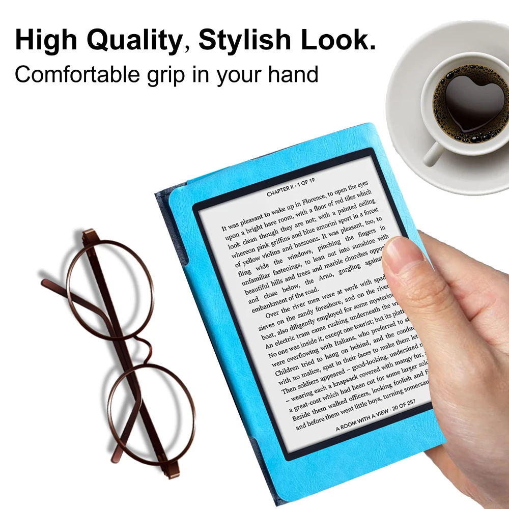 Flip Case for Kobo Glo ebook Reader Leather Cover Model N613 Protective Case with Magnet Closure Auto Sleep Gift Screen Film