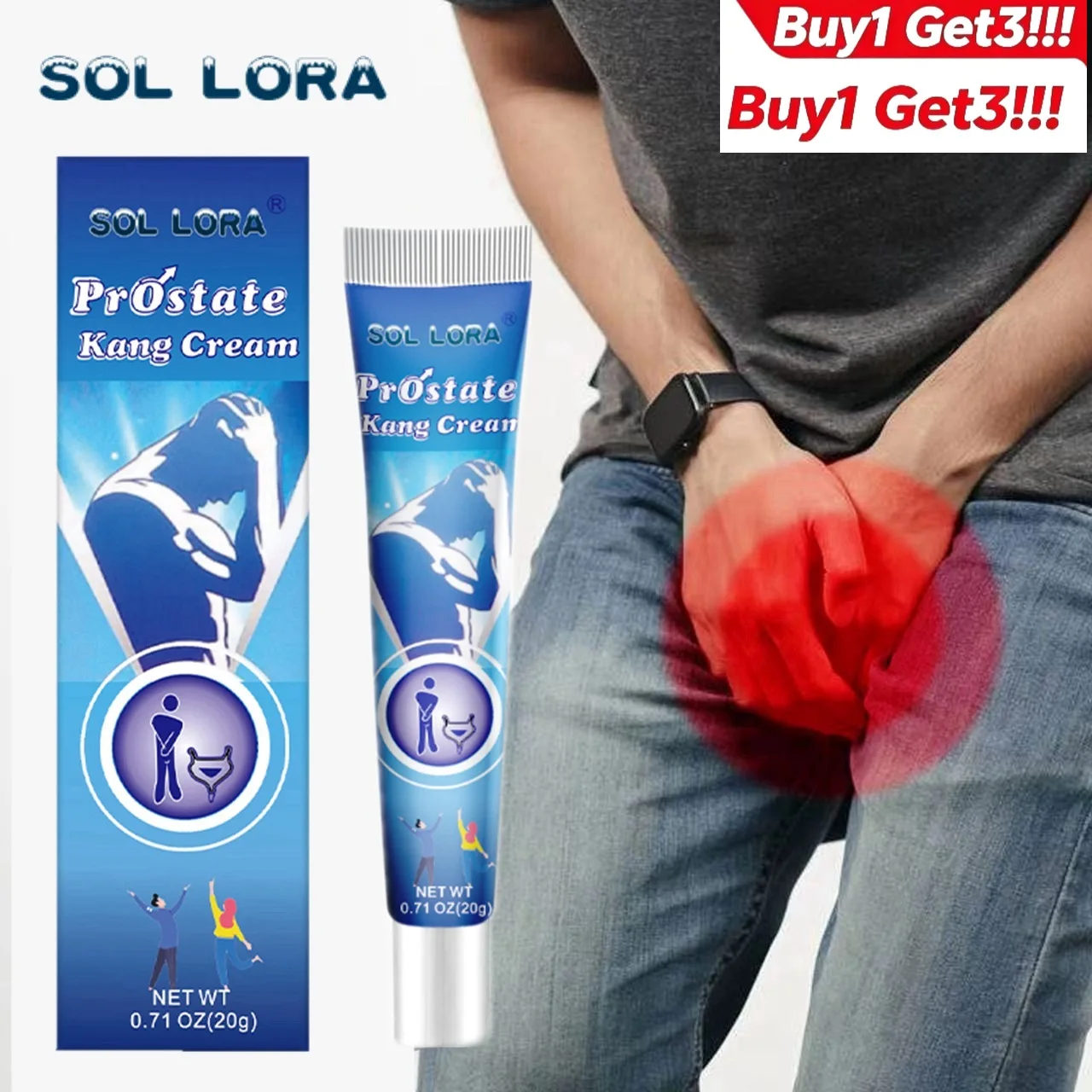 

Buy 1 Get 3 Men's Prostate Comfort Cream Relieve Discomfort Body Care Health Maintenance Ointment