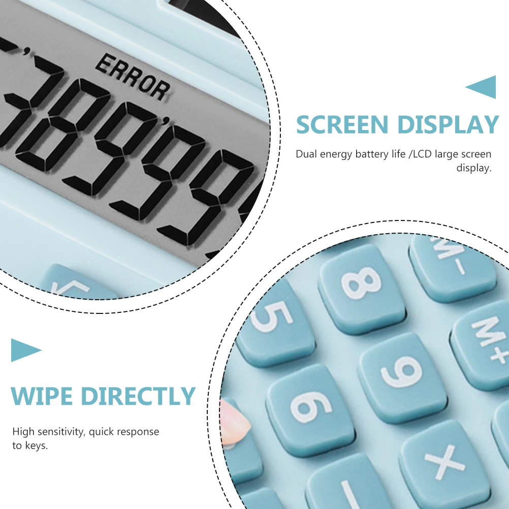 

Mini Student Calculator Solar Calculators Desktop for School Eco- Electronic Powered Office