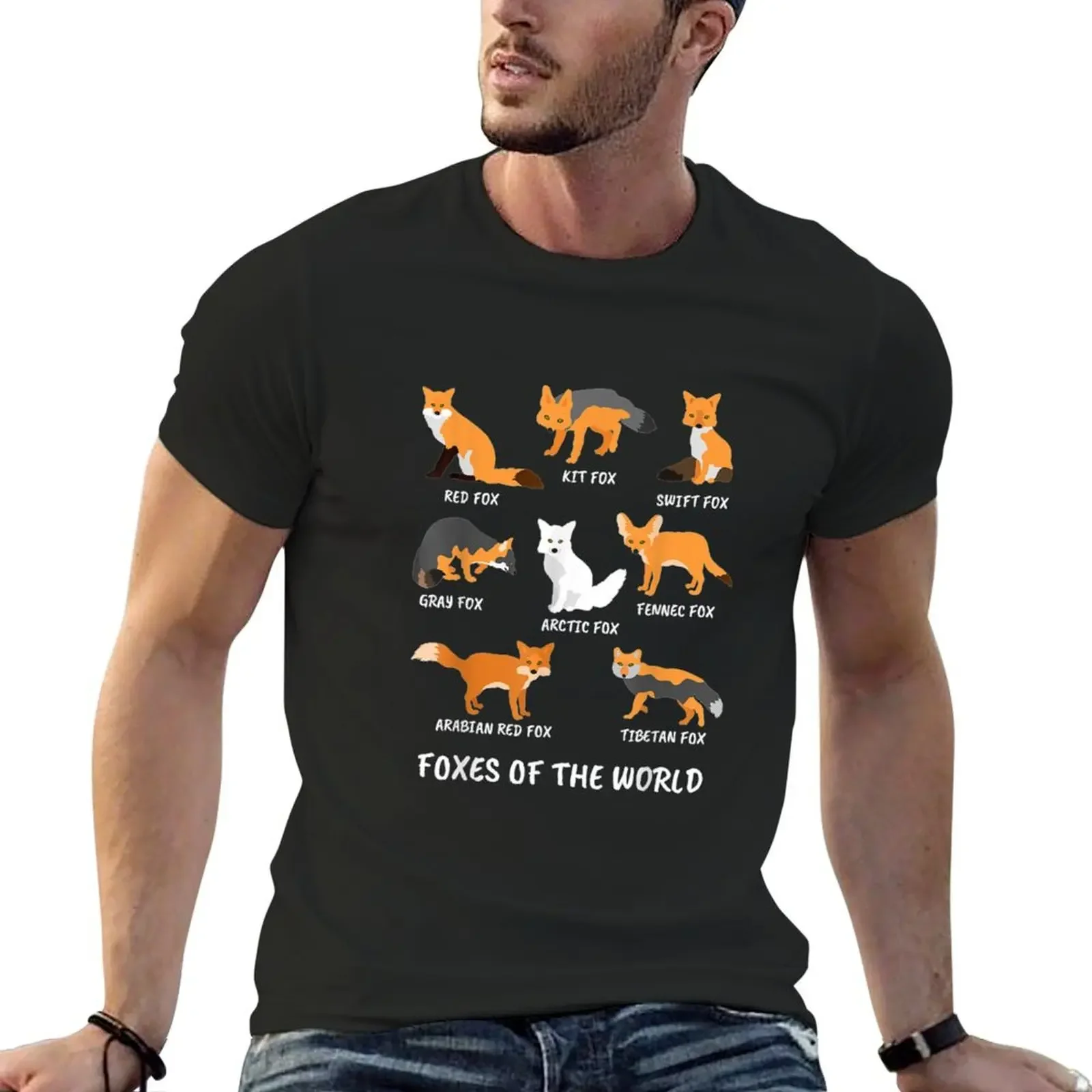 

Foxes of the World Fox Lover T-Shirt affliction shirts anime outfits for men