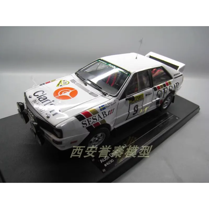 

Diecast SunSatr 1/18 Scale Audi WRC QUATTRO A2 Rally 9# Alloy Car Model Collectible Toy Gift Souvenir Display Ornament
