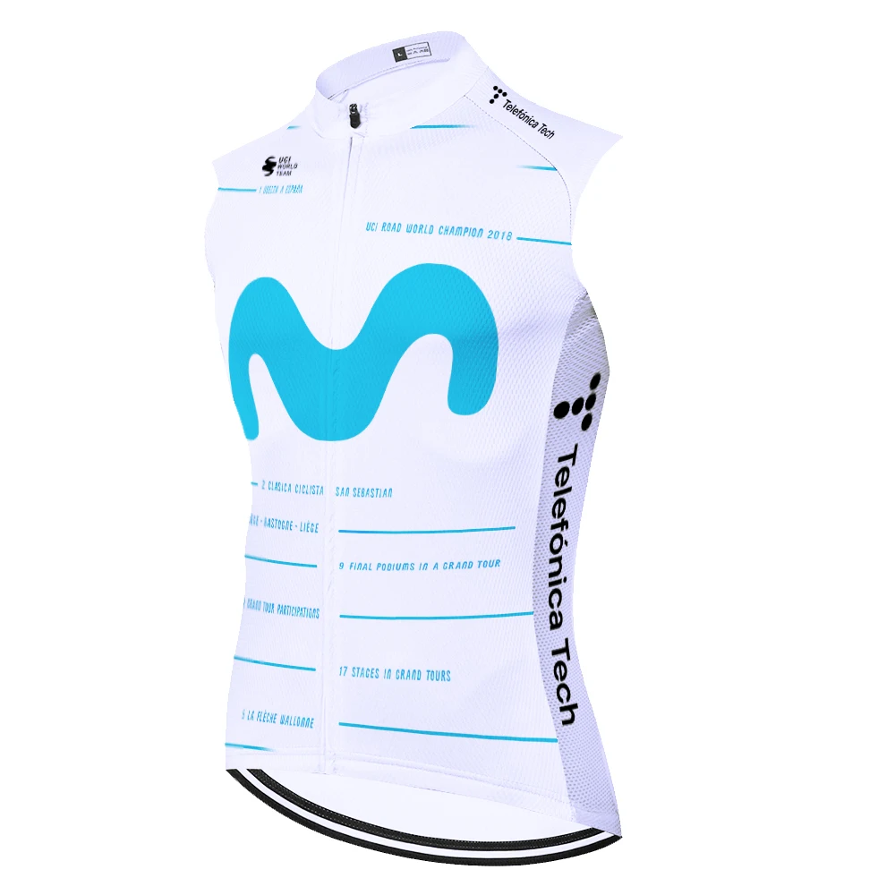 No windproof Movistar Sleeveless bicycle clothing jersey ciclismo ropa mtb спортивный костюм велоформа maillot cyclisme homme