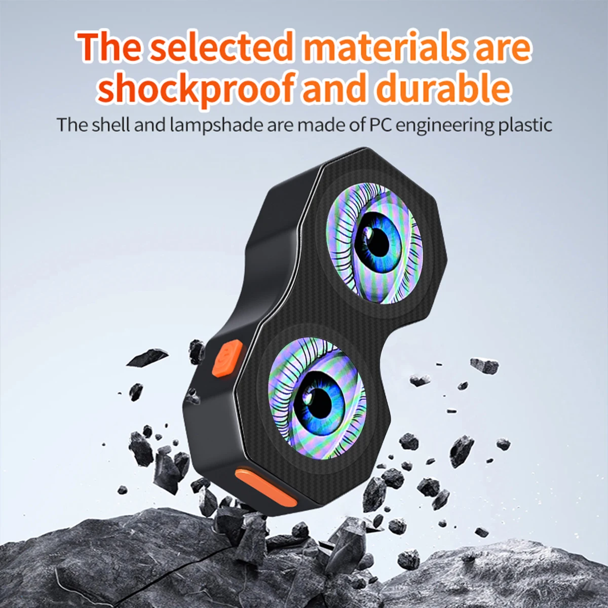 أضواء LED الذكية للعيون للدراجات الكهربائية والدراجات النارية الخلفية الذيل ضوء التطبيق التحكم عين الشيطان مصباح LED قابل للبرمجة #4