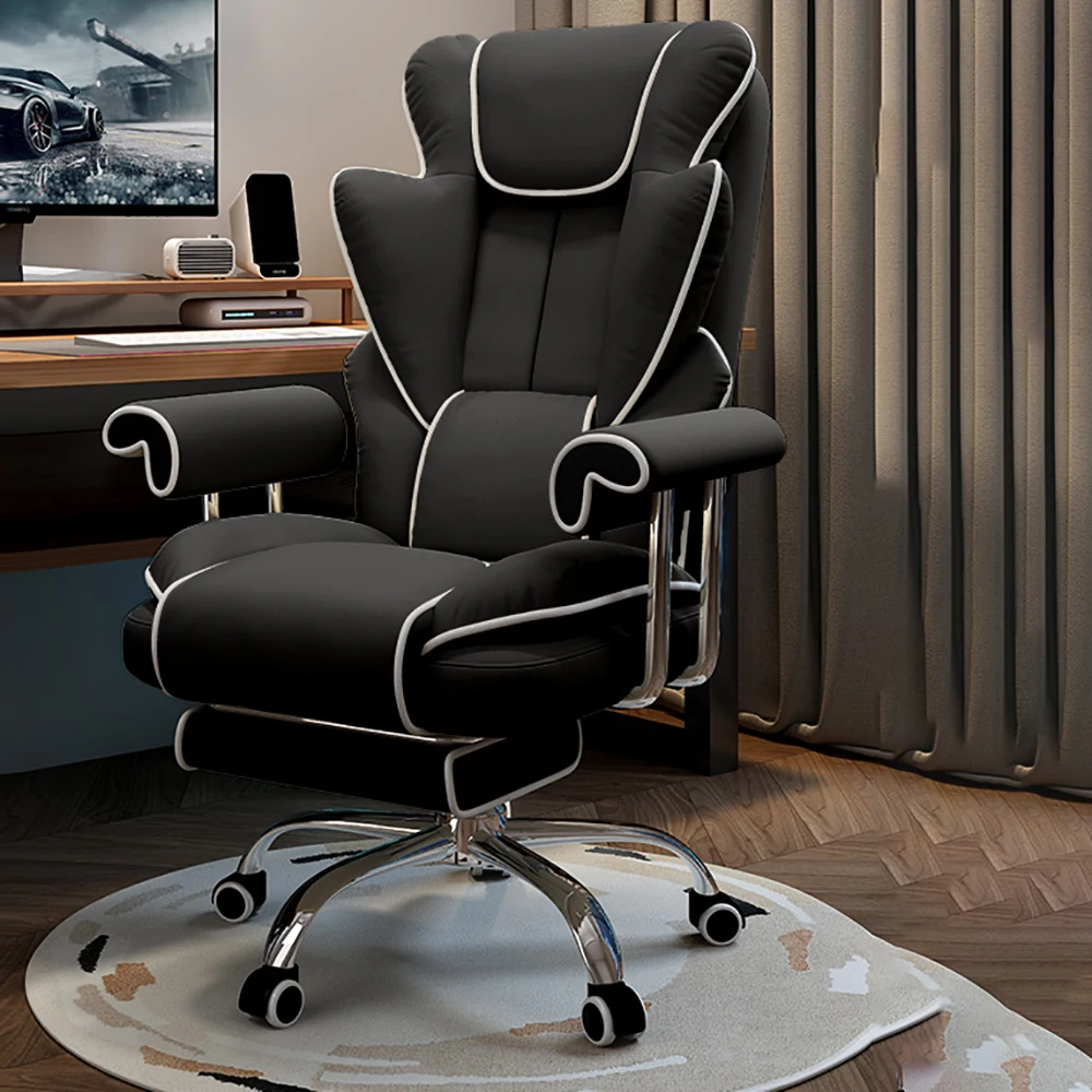 

Decoration Luxury Office Chair Neck Pillow Comfy Relax Gaming Chair Bedroom Modern Chaise Ergonomique Bureau Bedroom Furniture