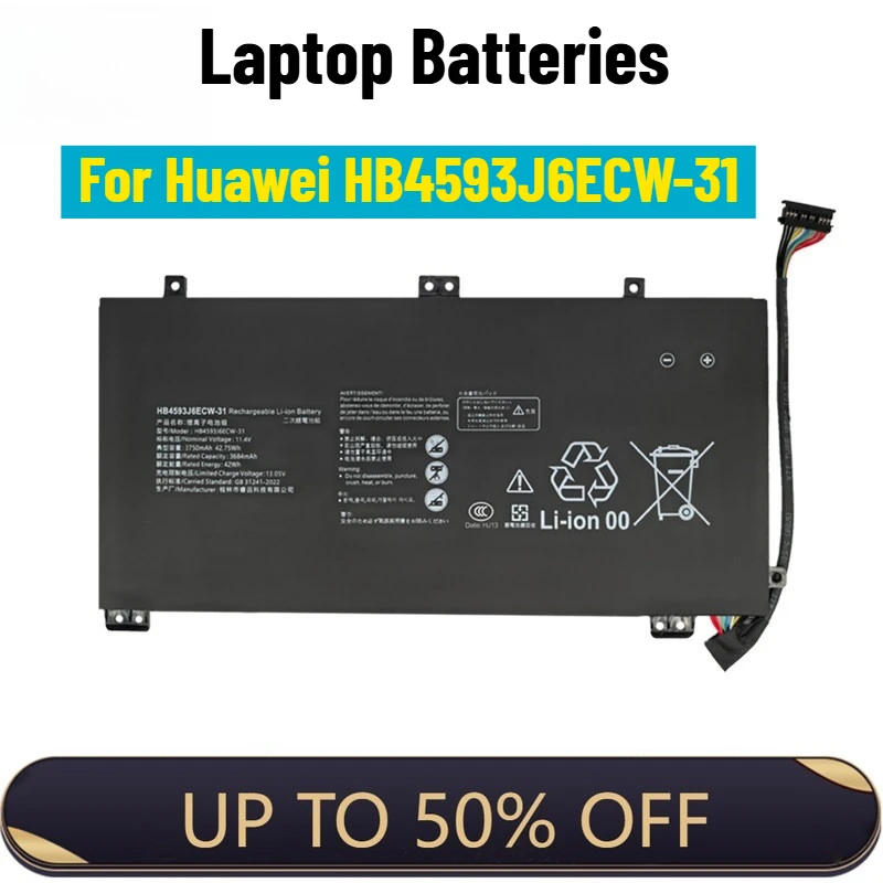 

For Huawei MateBook13 WRTB-WFH9L WFH9F WFE9L HB4593J6ECW-31 Laptop Batteries
