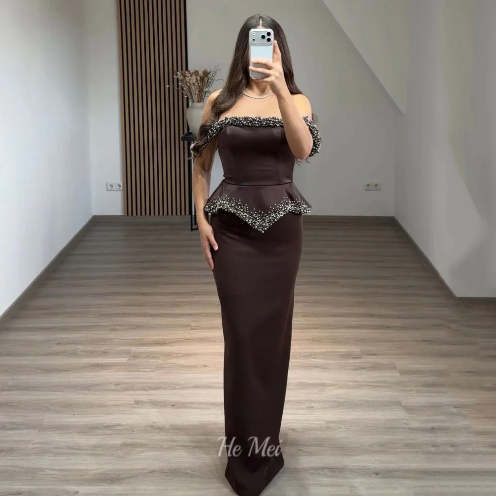 Abito da ballo tubino vintage personalizzato senza spalline con spalle scoperte Abiti da festa Abito da sera con perline فسات -.mavera