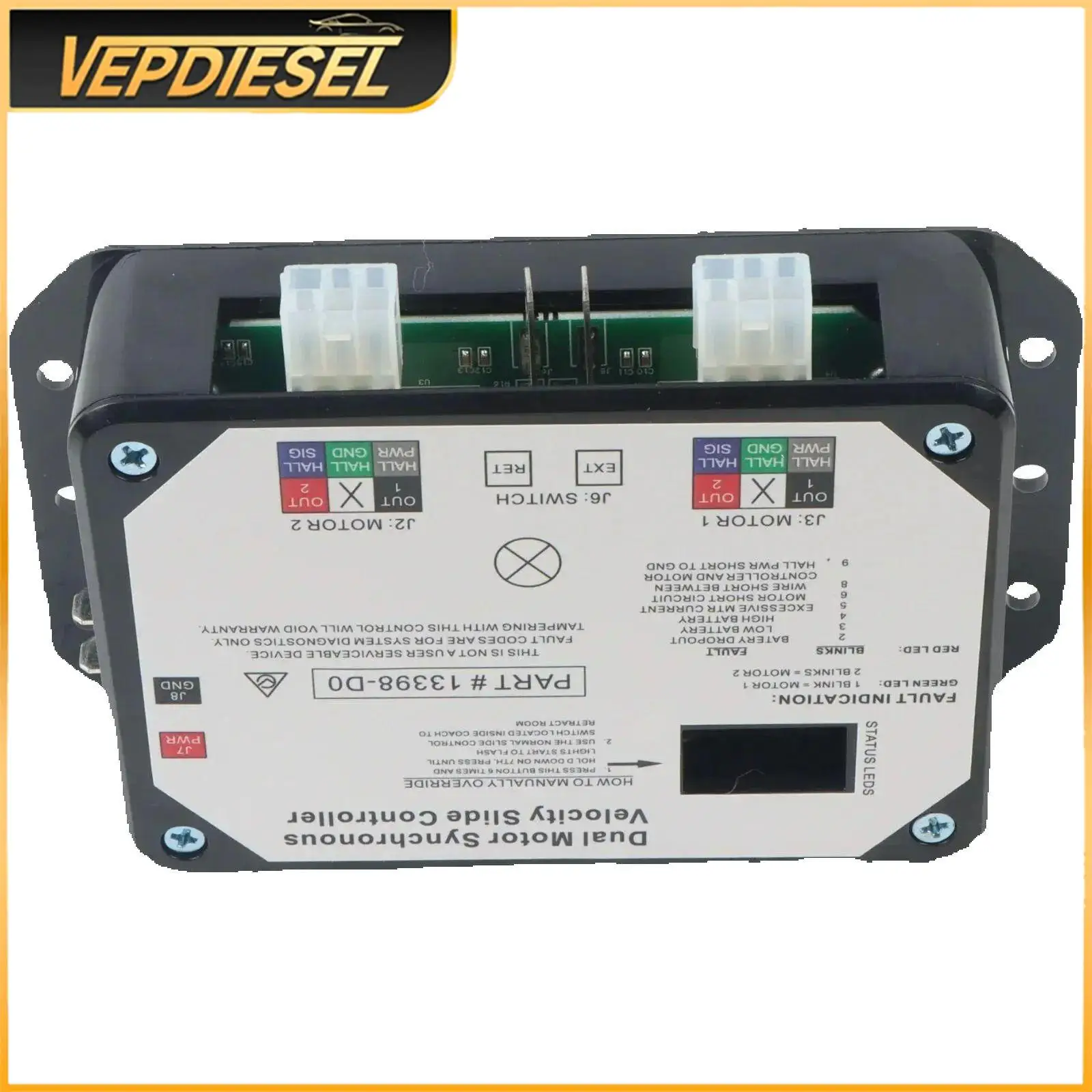 

13398-D0 Dual Synchronous Velocity Slide Controller for Lippert RV In-Wall Slide-Out 12V DC