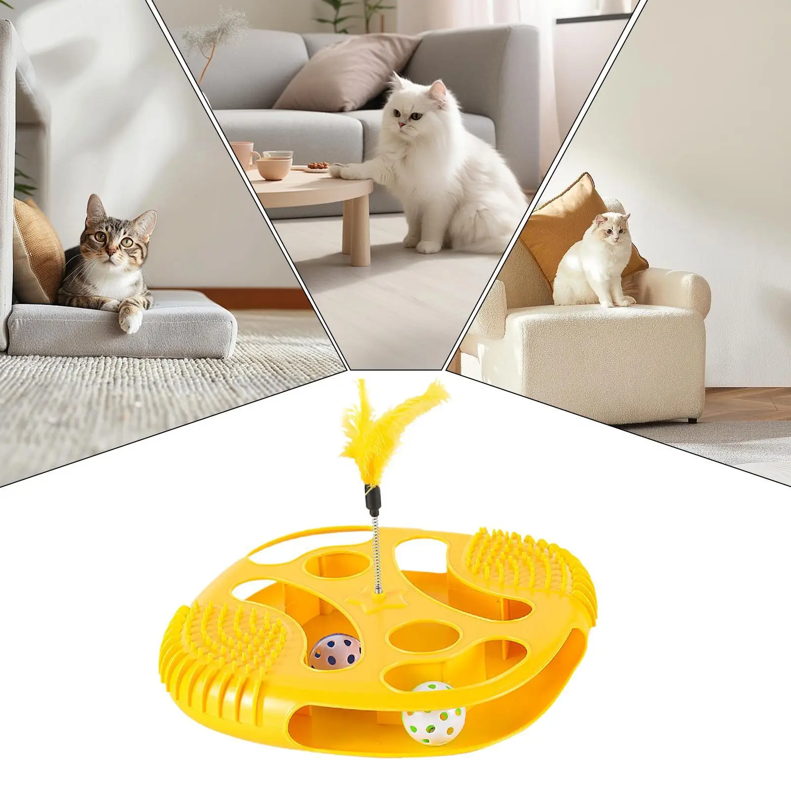 

Игрушка для кошачьих треков, игрушка для кошачьих шариков, катающаяся игрушка с перьями, интерактивная игра для котенка для дома, упражнения для облегчения скуки, развлечения