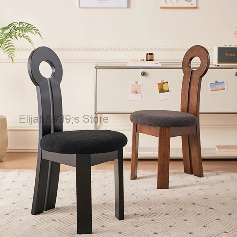 

White Wood Dining Chairs Nordic Modern Minimalist Luxury Designer Unique Dining Chairs Fancy Bedroom Sillas Outdoor Furniture