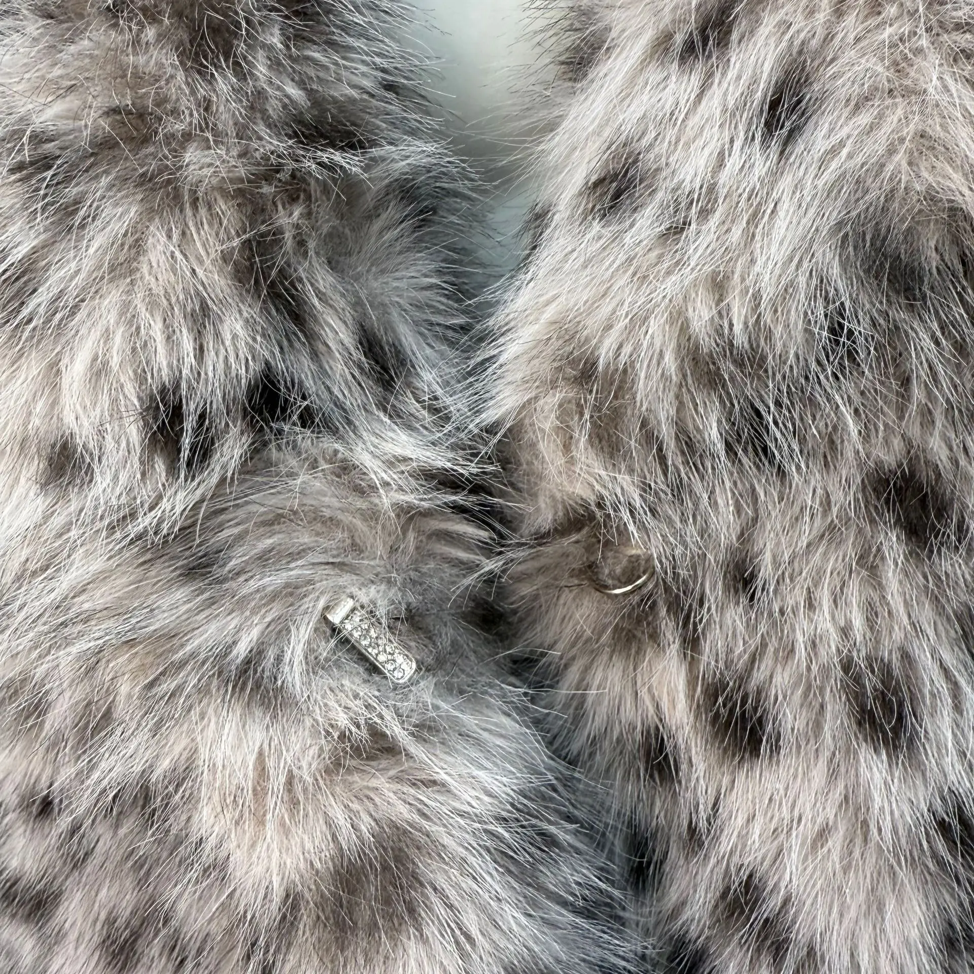 

For Female Color Matching Lady Fake Fur Coat Leopard Printed Winter Women Eco Fur Coat Fluffy Big Collar Leather Faux Fur Jacket