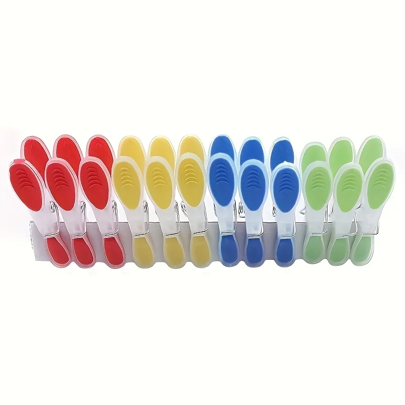 12Pcs Strong Two-Color Clips with Moon Pattern, Plastic Two-Color Clothespins, 12 Clips for Drying Clothes/12-Pack Strong Clothespins