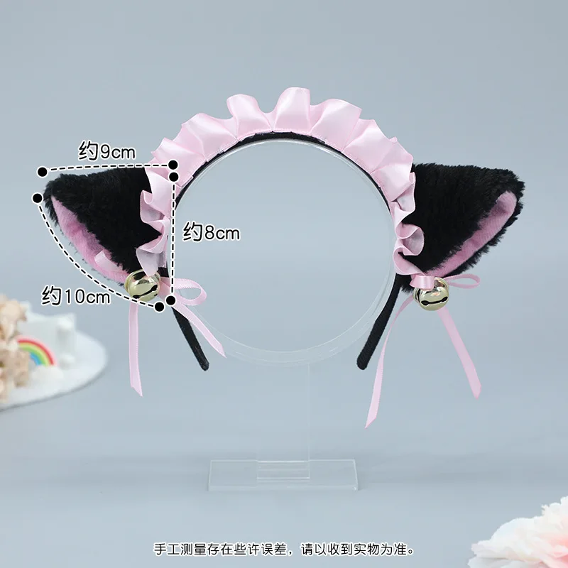 Meisjes kawaii Kat Oor Hoofdband Lolita Anime Cosplay Kostuums Nepbont Hoofdtooi Haarband Party Haar Hoepels Accessoires