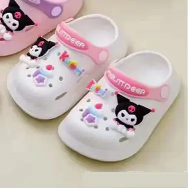 Summer Breathable Soft Sole Sandals Cartoon Kuromi Cute Kids Slippers Anti slip Girls\' Shoes Fashion Comfortable Hole Shoes