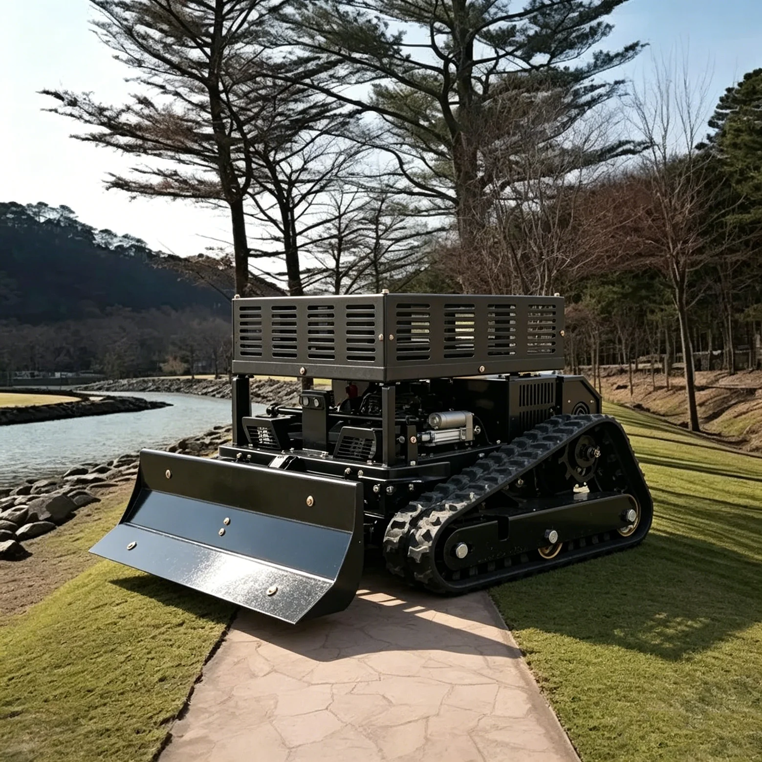 Customized diesel remote control lawn mower robot lawn mower, with a cutting width of 550 millimeters, suitable for high grass f