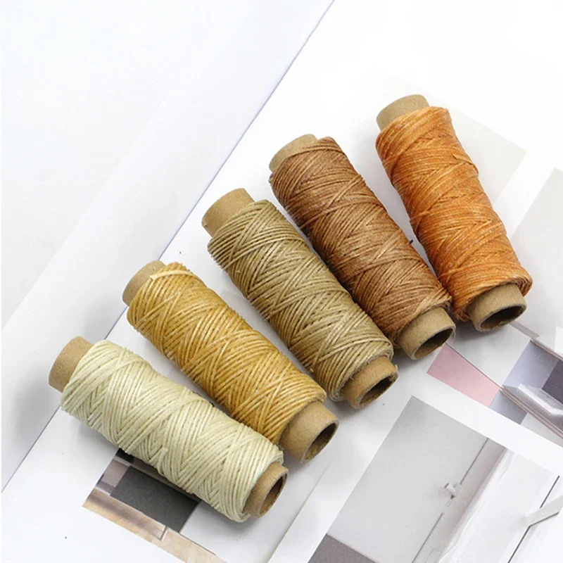 YOMDID Colourful Waxed Thread DIY Leather Sewing Hand Stitching Cord Durable Flat Waxed Line Leather Sewing Accessories 30/50m