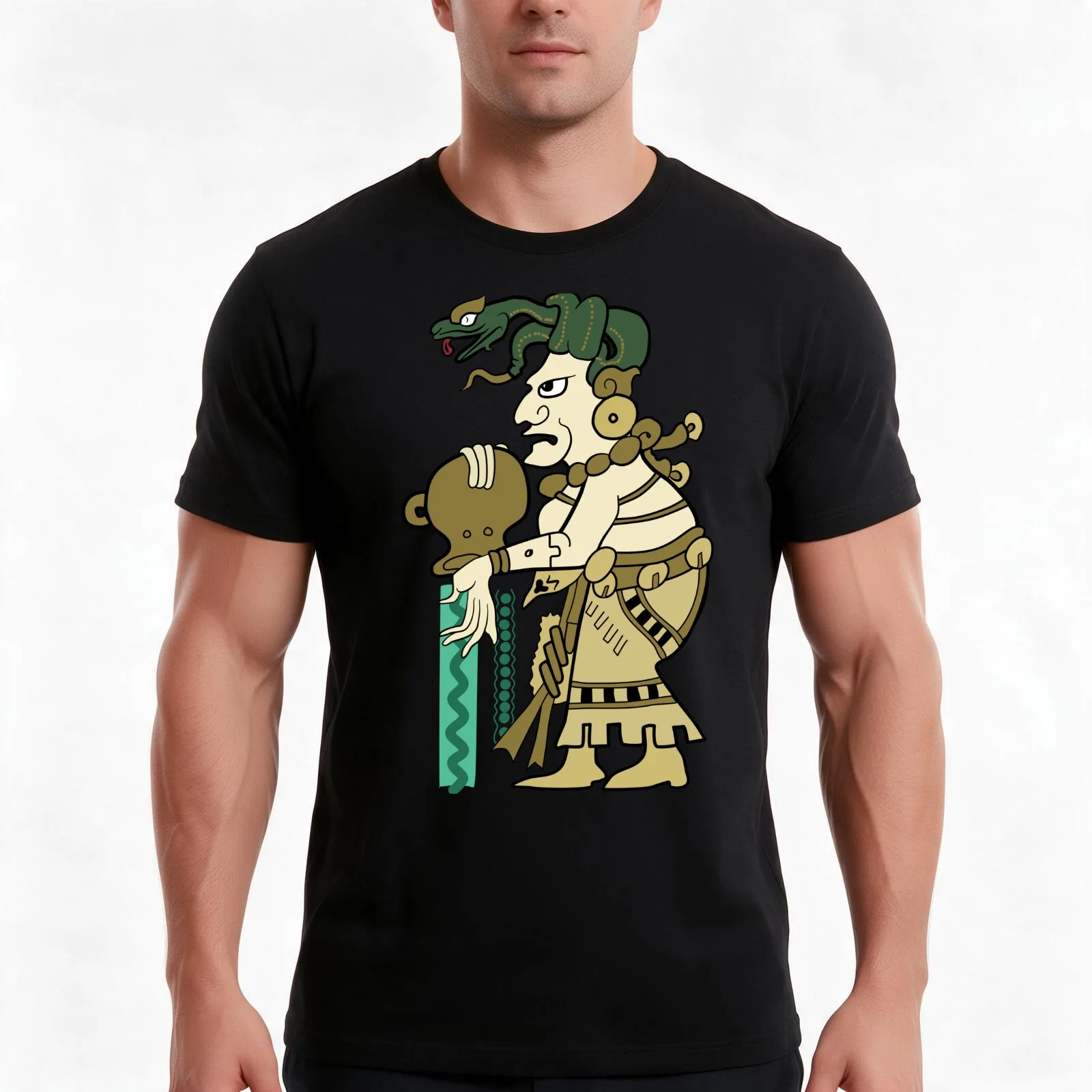 Ixchel - Mayan god of moon love and pregnancy T-Shirt Summer Casual Cotton Tee Oversized Streetwear Tops Unisex Men Women
