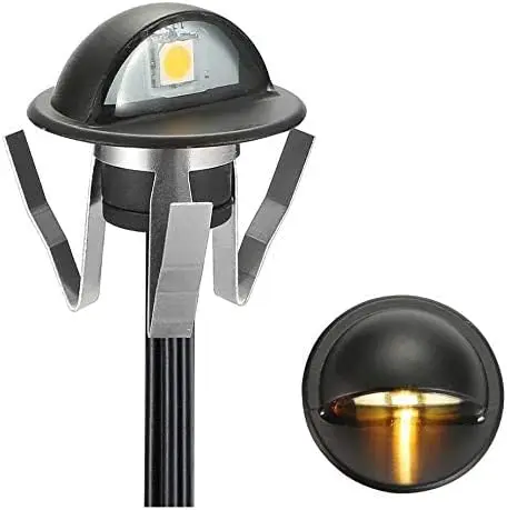 حزمة من 30 مجموعة مصابيح LED بيضاء دافئة ذات جهد منخفض Φ1.38 مصباح ديكور للباحة في الحديقة الخارجية خطوة مسار المناظر الطبيعية