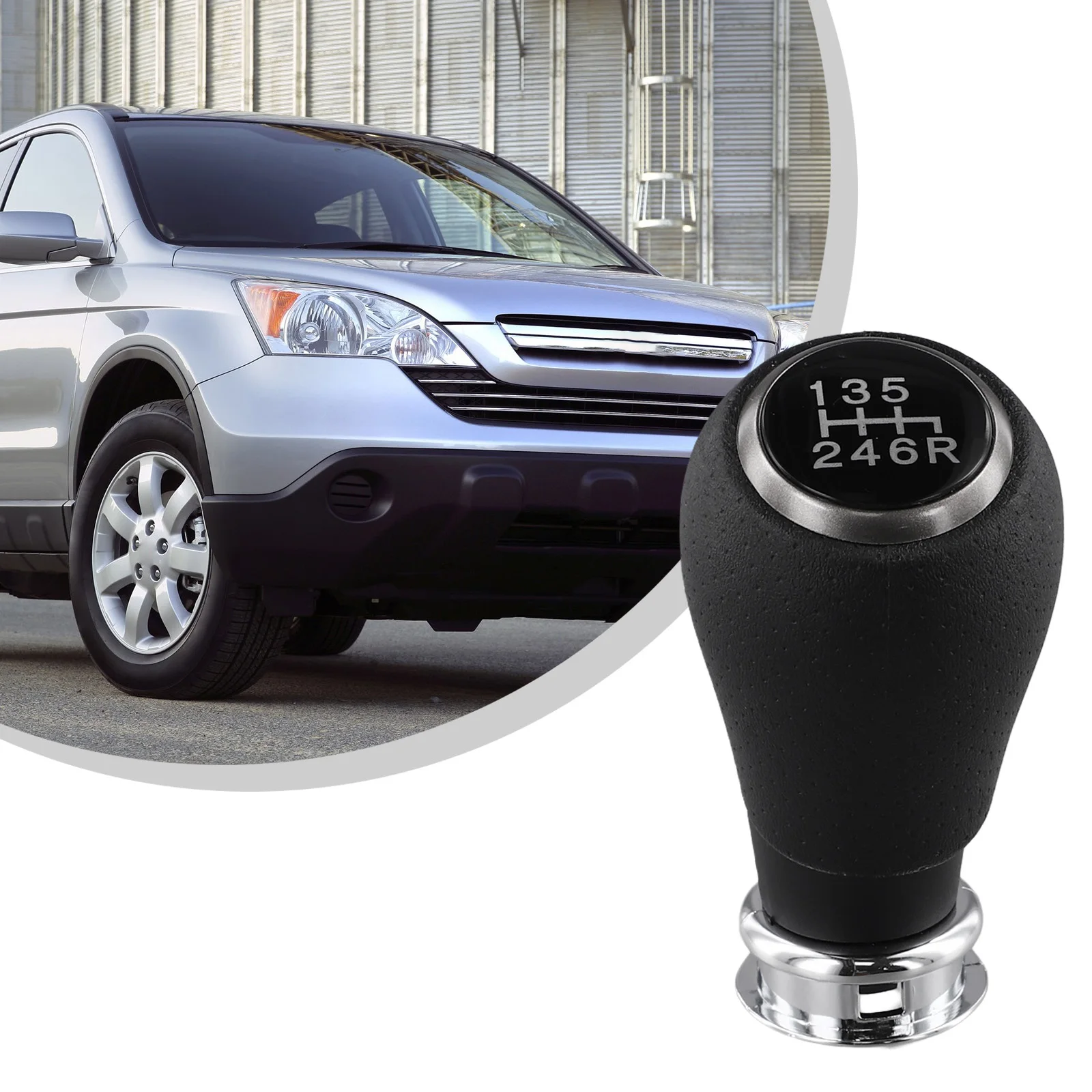 Upgrade Your For Honda For CRV MK3 2006 2012 with a 6 Speed Manual Gear Shift Knob Sleek Black Design for Modern Aesthetics