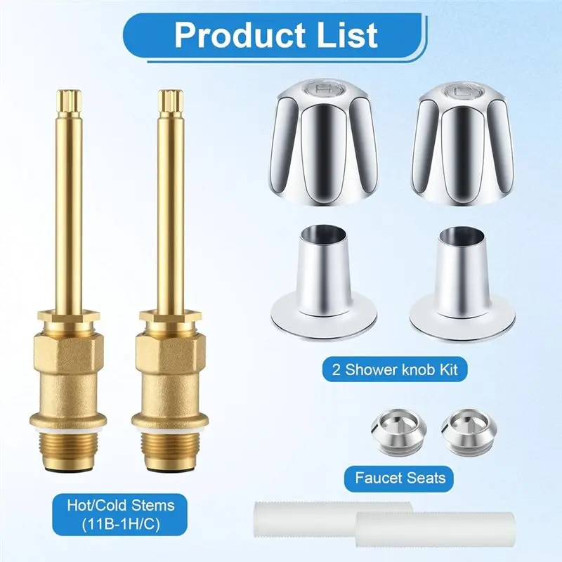 A76X-2 Handle Bathtub And Shower Trim Rebuild Kit Include Electroplated Handles For Price Pfister Windsor Faucet 12H-2H