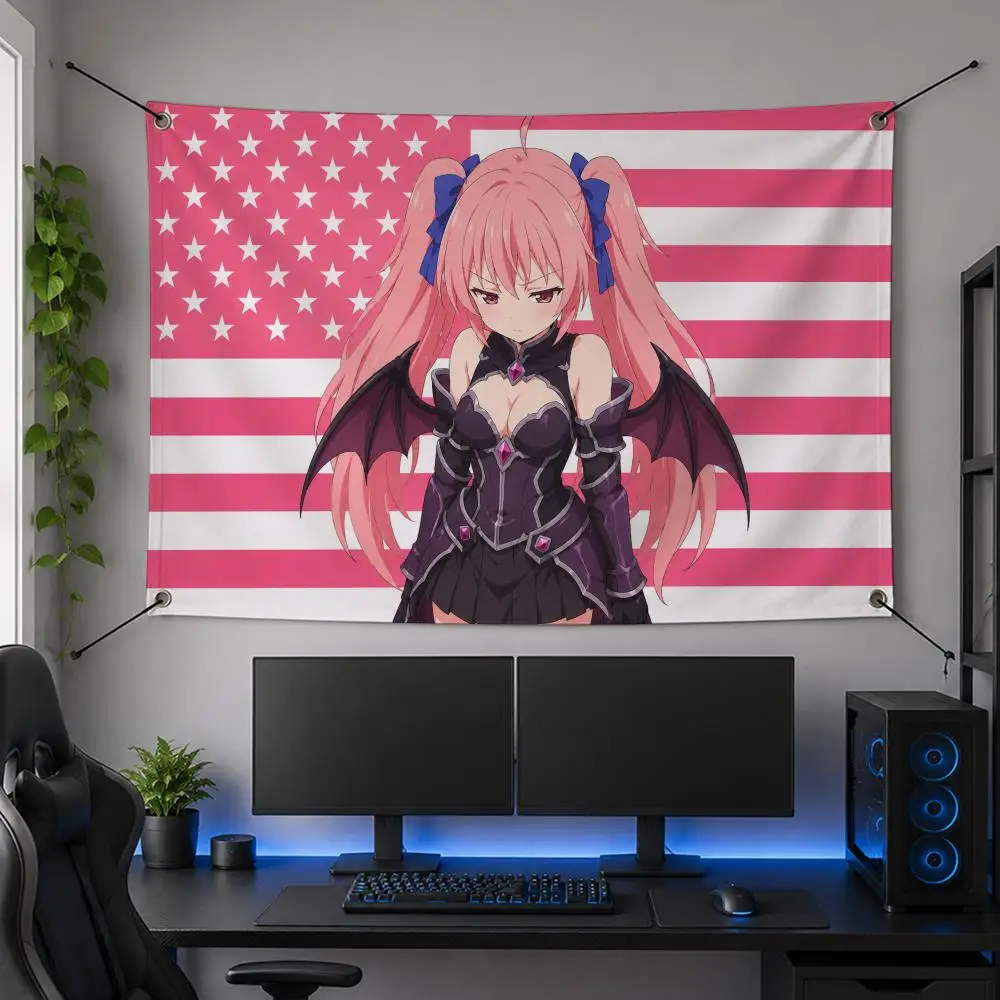 Anime M-Milim Nava Reincarnated as a Slime Fantasy Flags Flag Banner for Bedroom Dorm Party Home Living Room Wall Garden Gift