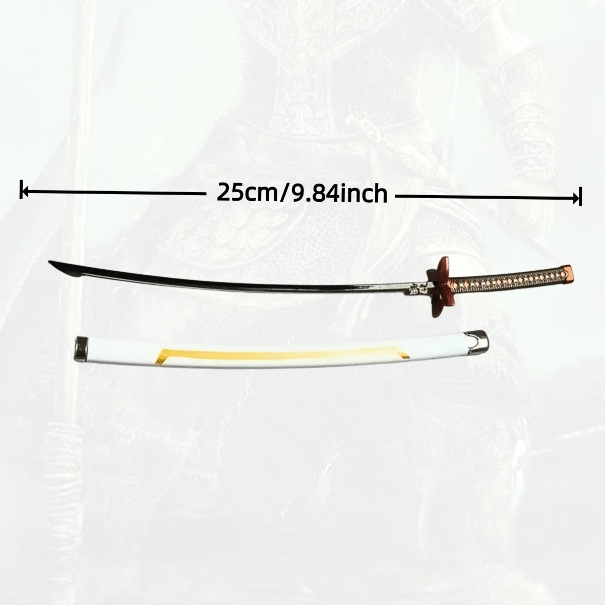 9.8inch Demon Slayer Kochou Shinobu Metal Katana Sword Original Samurai Sabre Ninja Katana Sabre Cosplay Accessories Prop Toy