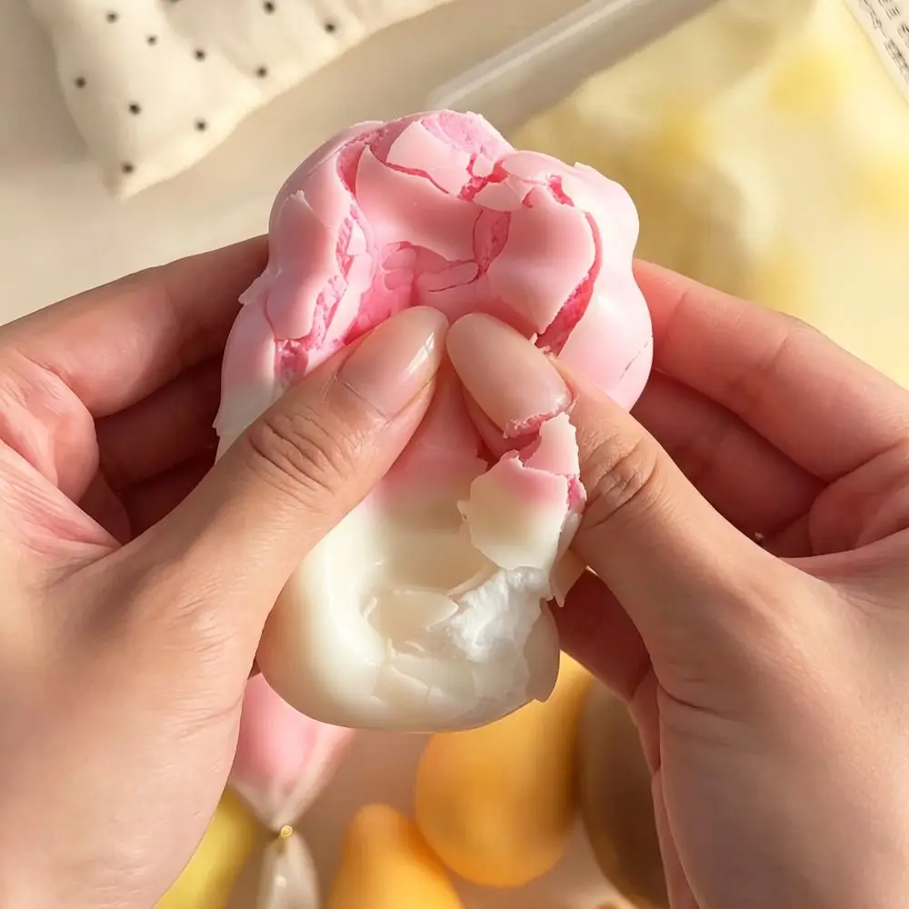 Chocolate Wax Cracking Squeeze Crackable Texture Cream Crunchy Sound Ball Handmade Craft Crispy Feel Crispy Stress Balls