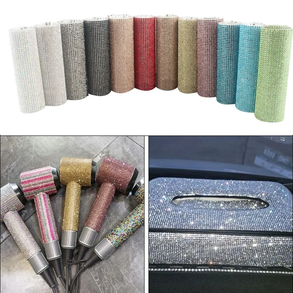 OEM Car Interior Bling Crystals Stickers DIY Decoration For Auto Mobile Cell Phone Laptop Buttons Home Sharp Gift