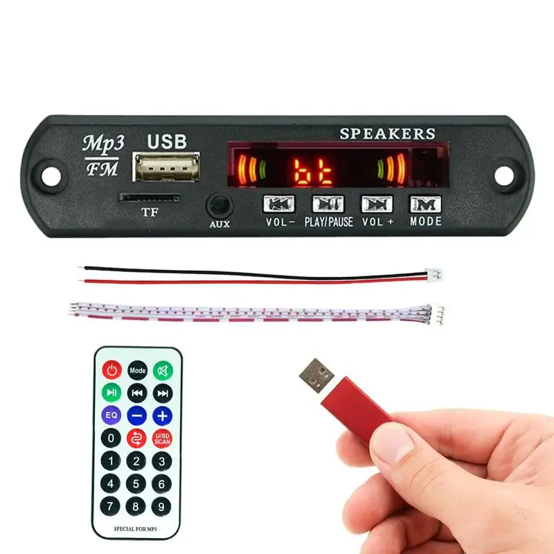 

Wireless Bluetooths Car Audio Module Portable MP3 WMA Car Radio Board Supports USB TF FM Radio Car Speaker MP3 Player