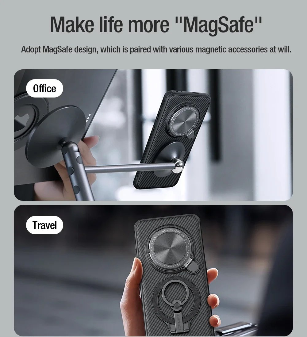 for Honor Magic 7 Pro 5G  Case Nillkin CamShield Prop Magnetic Case with Stand Camera Case for Honor Magic 7 Pro Lens Cover