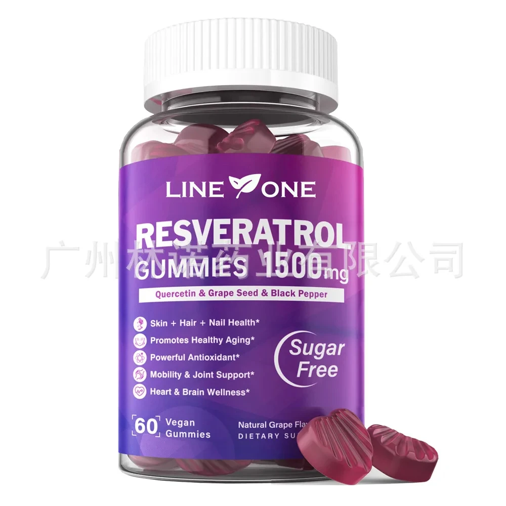 

Support Antioxidant, Healthy Agiing Resveratrol Gummies Great Benefits For Adult Women And Men