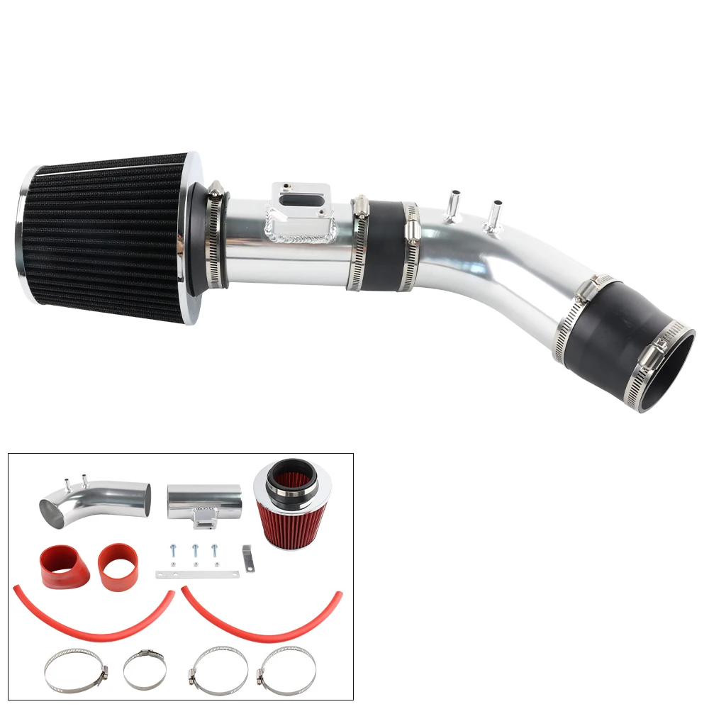 Red Black Short Ram Air Intake Kit & Filter Replacement For 04-07 Honda Accord DX/LX/EX/SE 2.4L L4 Installation DIY