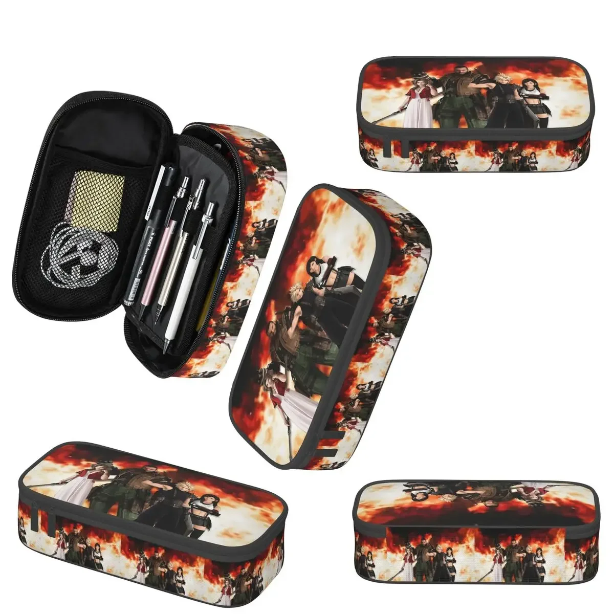 Final Fantasy VII - All In One Pencil Case for Kids School Pen Box Pencil Bag Stationery Supplies Pen Holder Bag