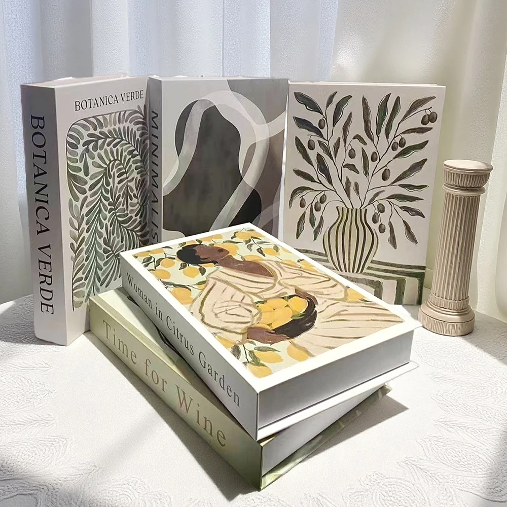 

Scandinavian Minimalist Decoration Storage Box Fake Books Boho Living Room Decorative Coffee Table Bedroom Aesthetic Home Decor