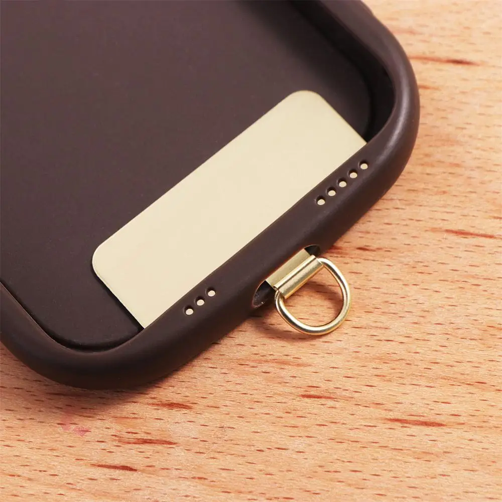 

Stainless Steel Phone Lanyard Gasket Detachable Snap Strap Metal Phone Patch Hanging Cord Ultra Thin Phone Card Clip