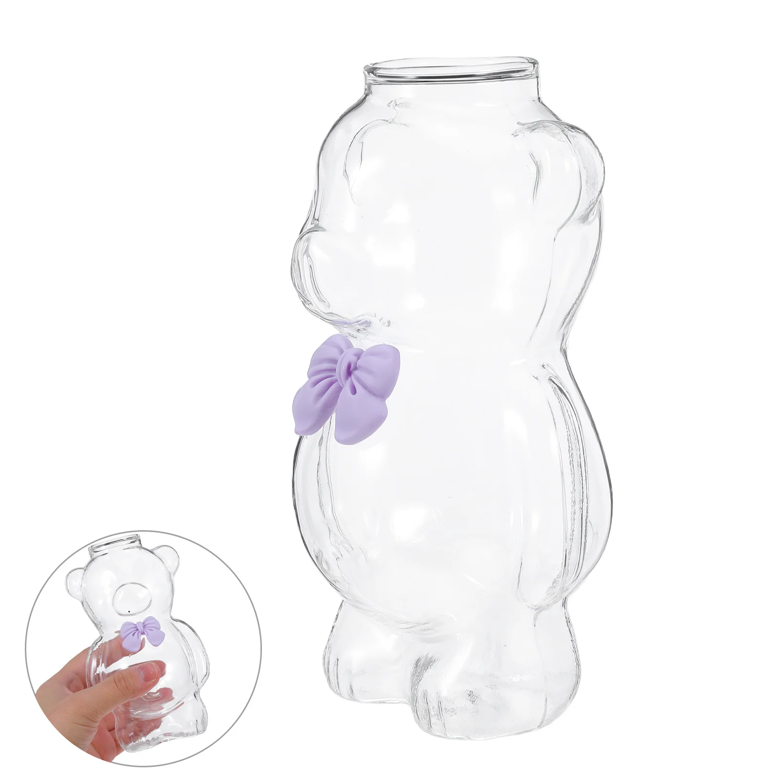 

Bear Glass Tumbler Creative Animal Shaped Cup Transparent Borosilicate Glass Latte Mug for Christmas Party Supplies Holiday