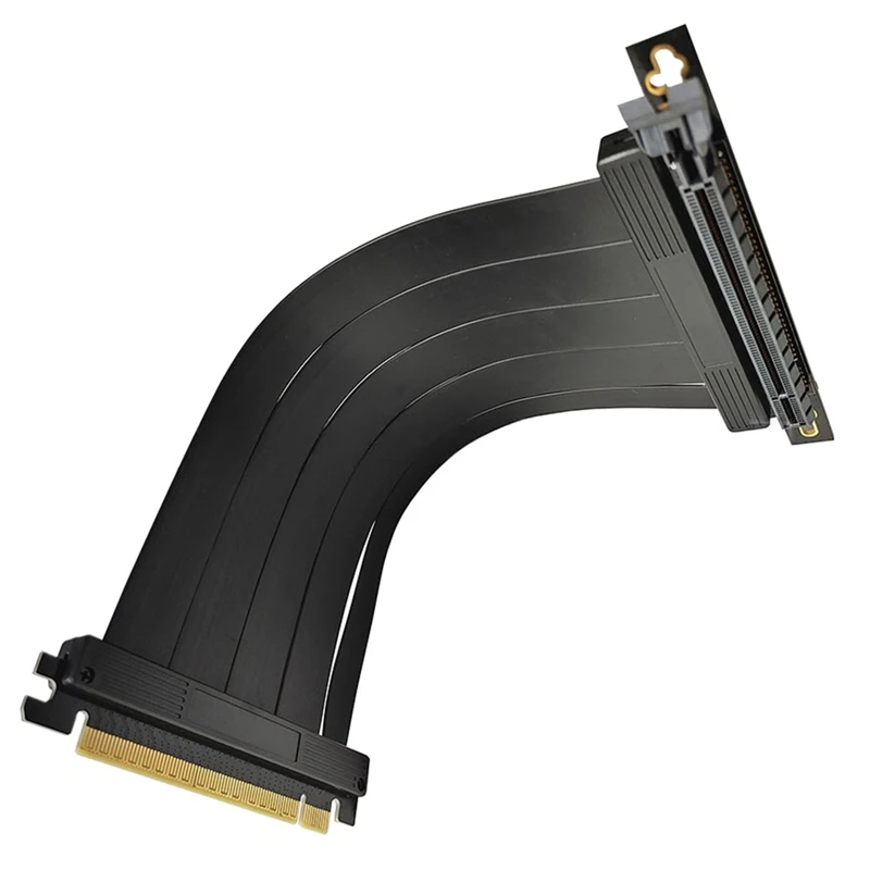 PCI-E 4.0 Riser Cable PCIe 4.0 X16 High Speed Flexible Extender Card Extension Port 90 Degree Adapter 25CM-ABVP