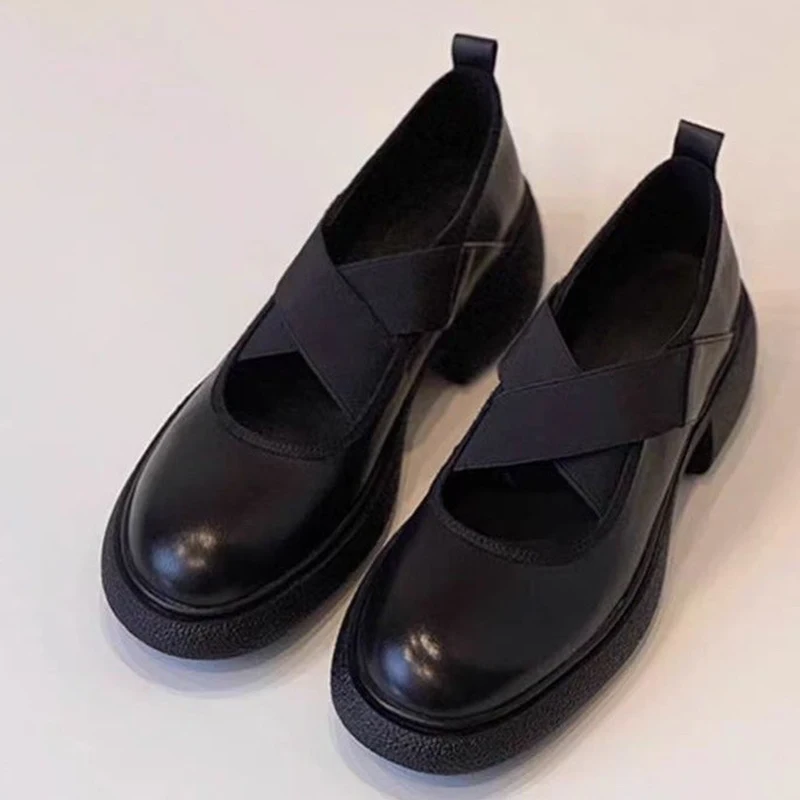 

Женская обувь, элегантная женская обувь Мэри Джейн, осенняя модная обувь на высоком каблуке, модельные туфли-лодочки в стиле Лолиты, 2025 г., уютные прогулочные женские кроссовки