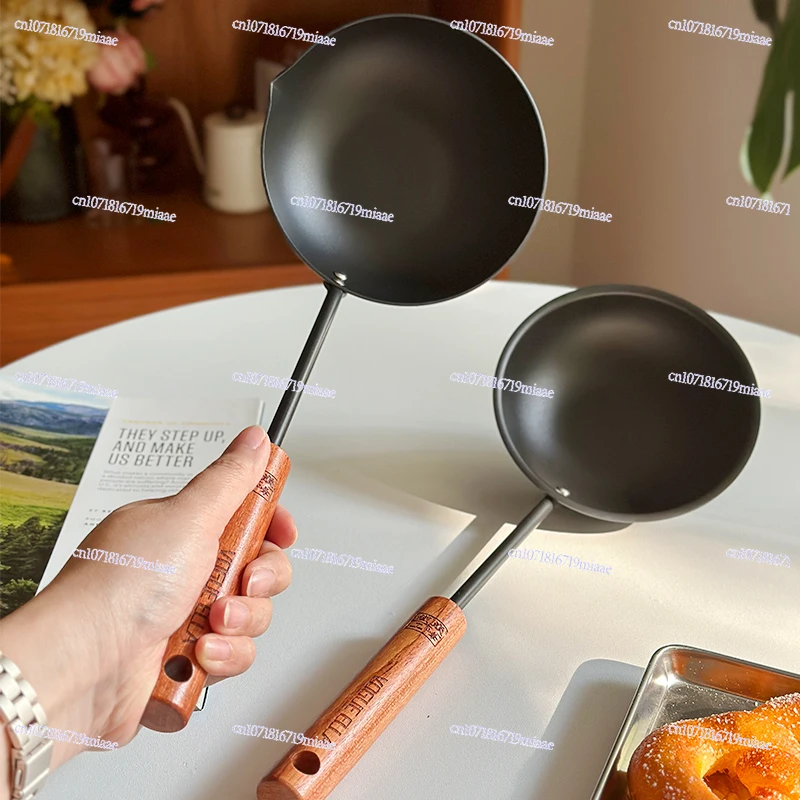 Uncoated Fine Iron Household Small Pan, Special for Hot Oil, Oil-sprayed Oil, Fried Egg, Meat Cake