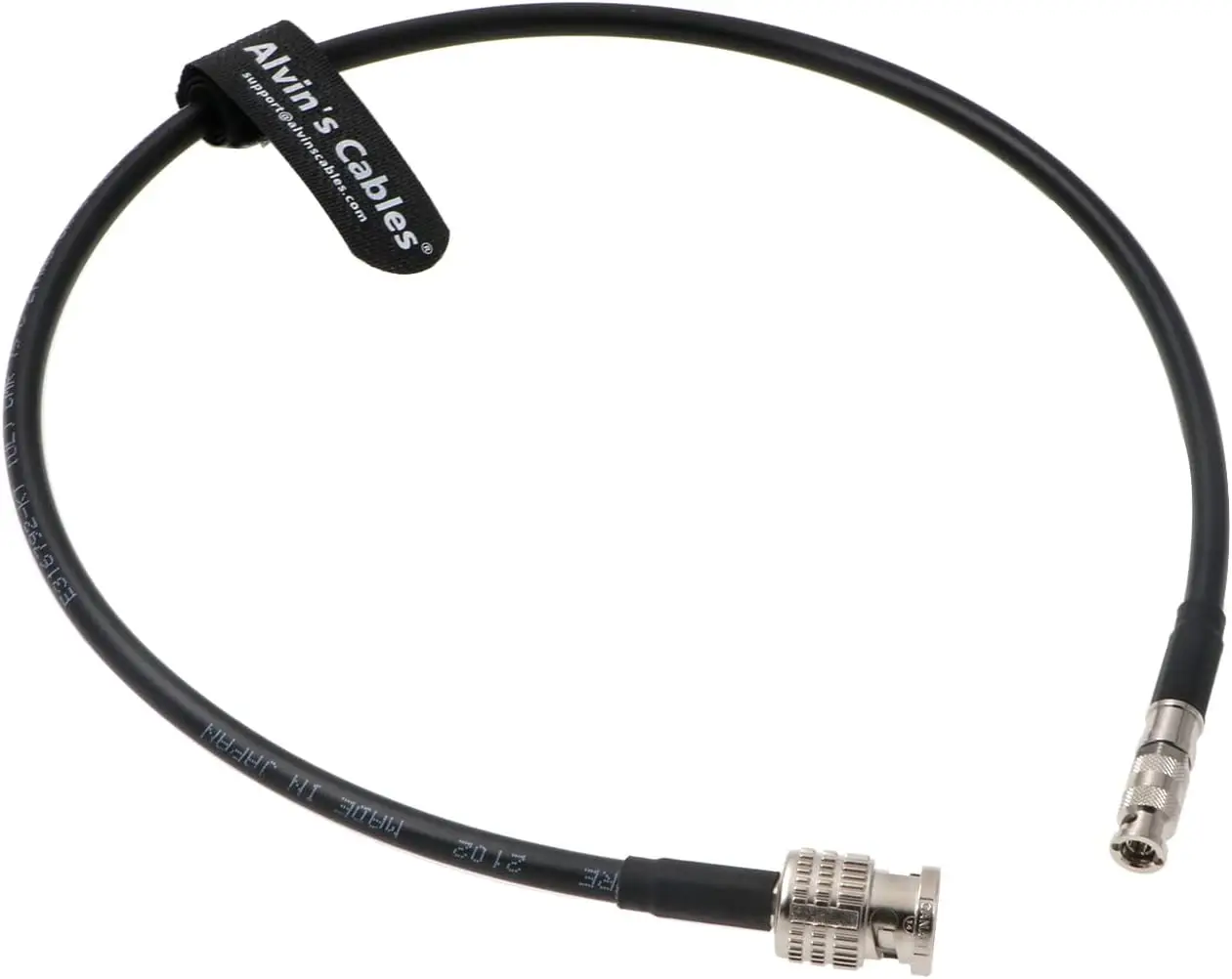 Alvin's 12G HD SDI Coaxial Cable - Micro-BNC Male to BNC Male, 75 Ohm, High-Density for Blackmagic Video Assist