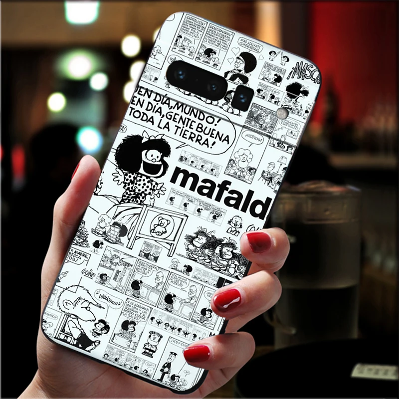 Phone Case for Google Pixel 9 Pro XL 9 8 7 Pro 8A 7A 7 6A 6 Pro Pixel 4 3 XL 5 6 4A Mafalda Case