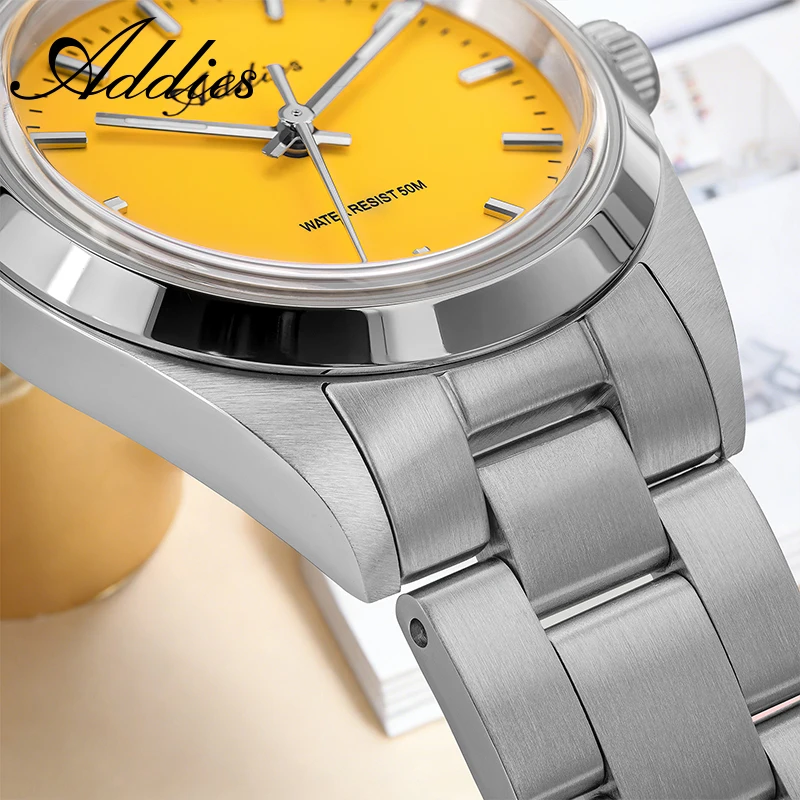 ADDIES Luxury Brand Women Watch 31mm Japan 2035 Ladies Quartz Steel Watches Luminous 50m Waterproof Sapphire Glass Wristwatch