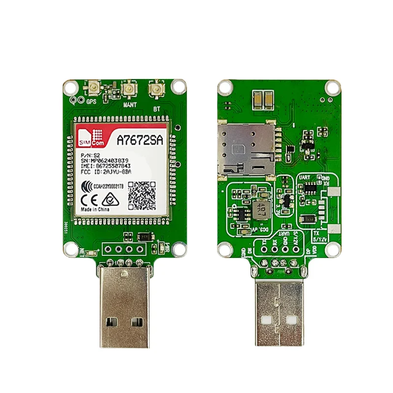 SIMcom A7672SA LTE CAT1 Dongle A7672SA-FASE 1PCS dengan GPS