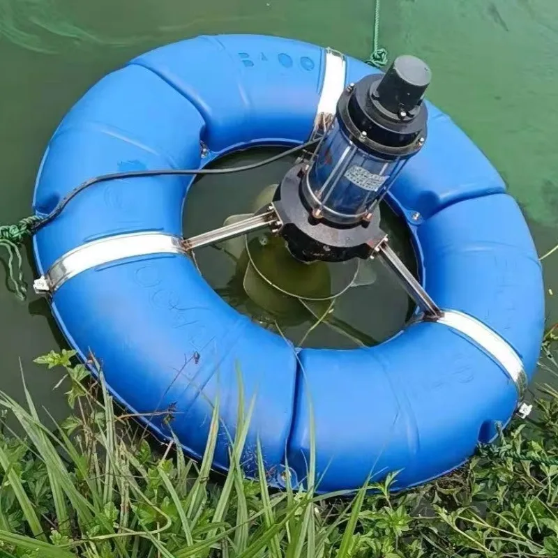 Hochwertige Aquakulturmaschine für Fisch- und Garnelenteiche, Tauchbelüfter mit Überspannungswelle