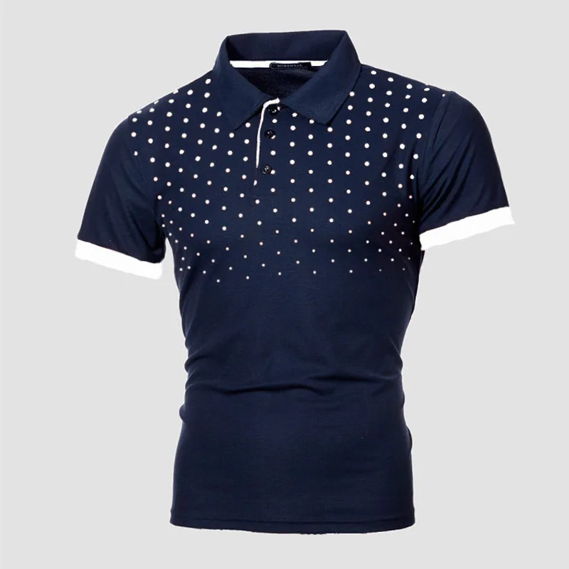 Summer T shirt for Men Short Sleeve Polo Shirt Fashion Print Standard Fit Male Casual T-shirts Classic Tops Men Clothing MY1025