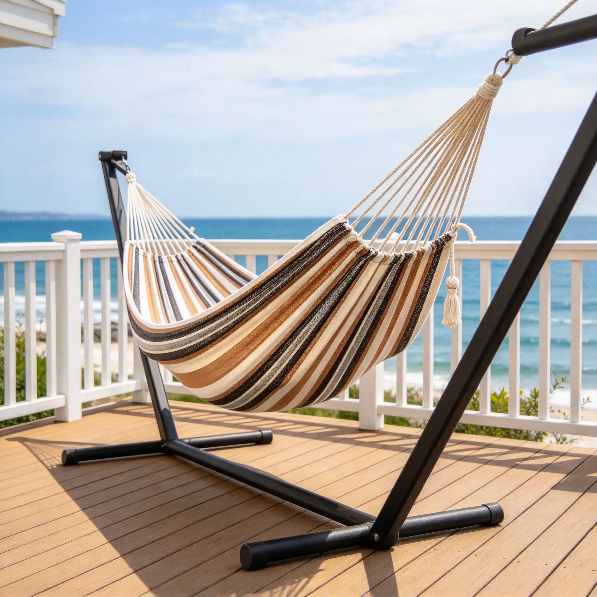 AOLIVIYA Camping Rocking Hanging Chair Durable Thickened Swing Outdoor Adult Hammock Tree-Side Hanging Cradle Bed