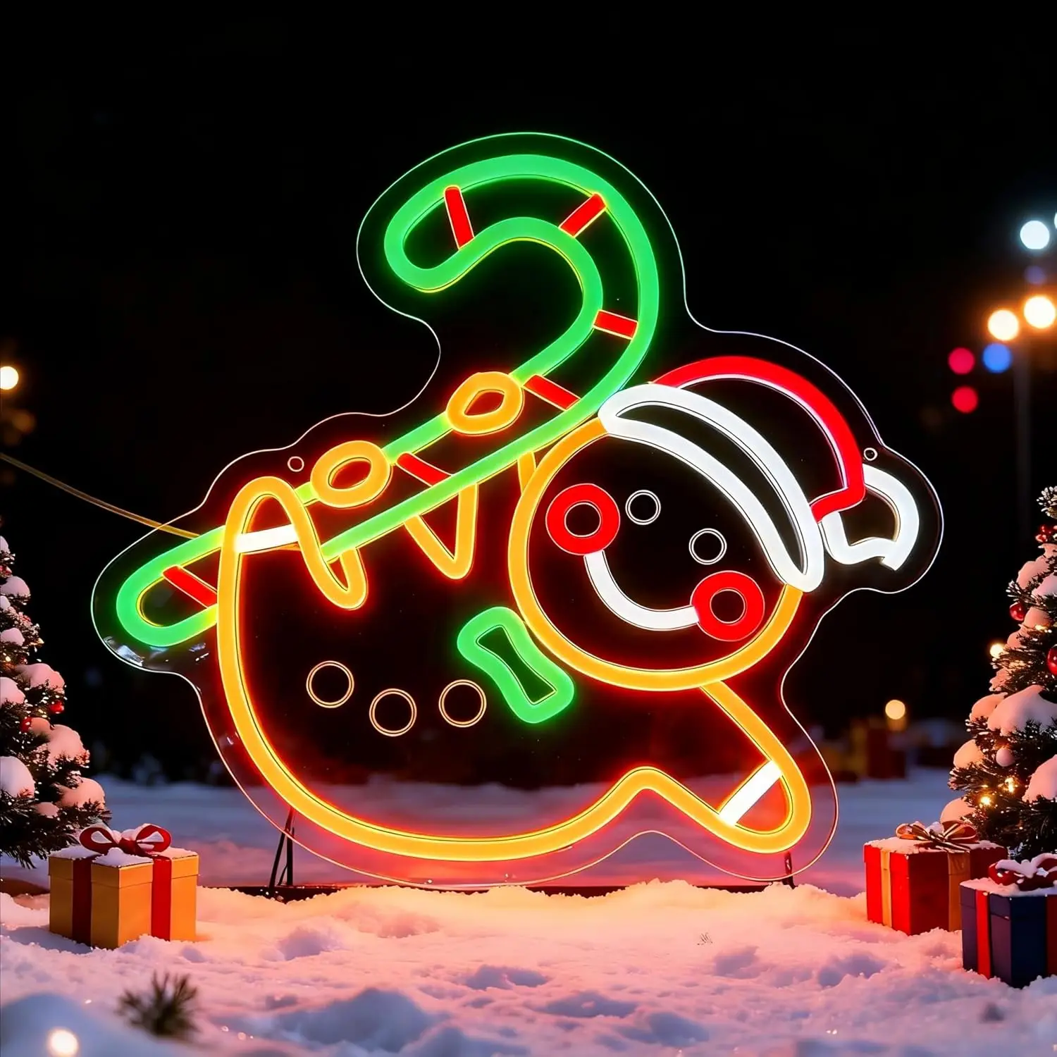    Neonowy znak LED w kształcie laski cukrowej, zasilany przez USB, z możliwością ściemniania, do sypialni, salonu, klubu, baru, jaskini mężczyzny, na imprezy, prezenty, dekoracja ścienna