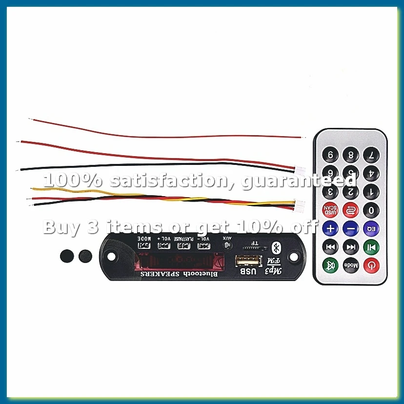 Bluetooth 5.0 MP3 Decoder Board DC 5V 12V Car FM Radio Module Support TF USB AUX for Car Phone